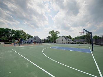 New basketball and tennis court